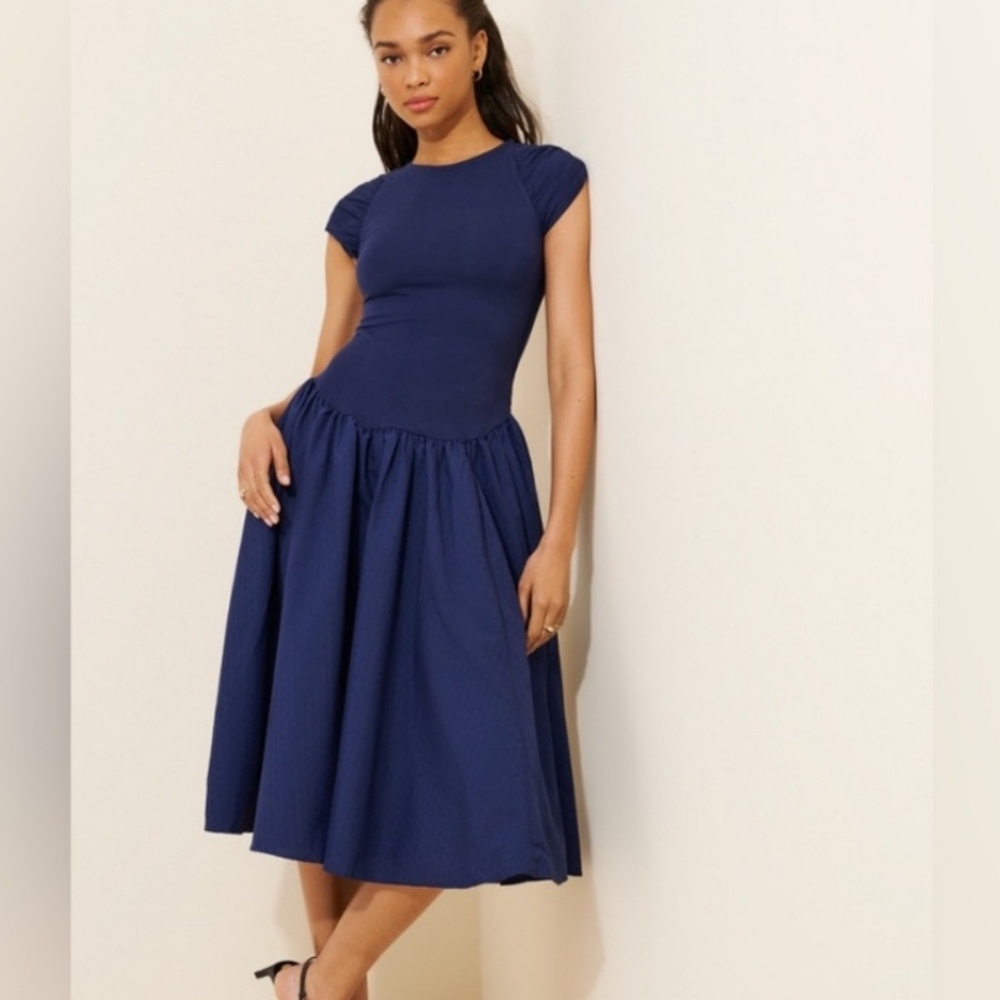 Free People Midi Dress Navy